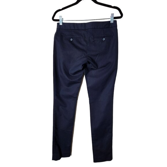 Club Monaco Black Pants Trousers Vegan Leather Pocket Details Slim Leg sz 4 - Picture 2 of 9